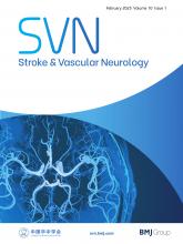 Stroke and Vascular Neurology: 10 (1)